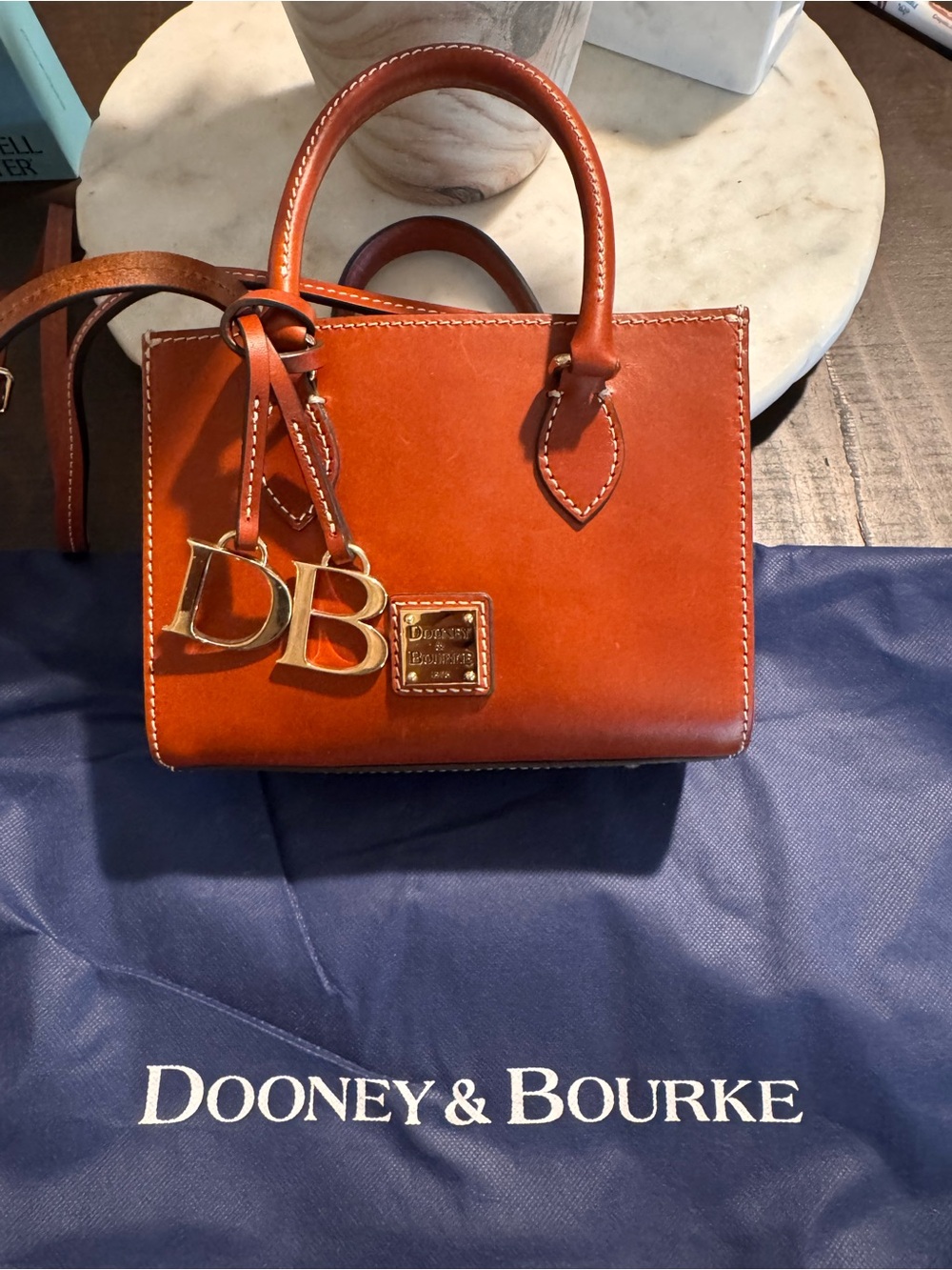 Dooney & Bourke Chestnut Brown Belmar Mini Janine Satchel - Picture 3 of 6